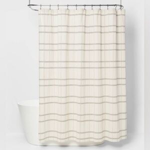 Threshold Woven Dot Cotton Shower Curtain